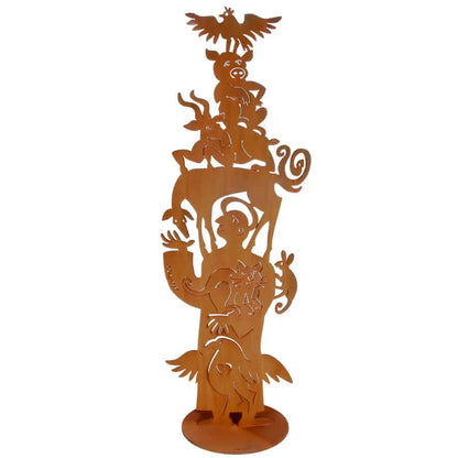 Cricket Forge St Francis Sculpture Artistic Functional Outdoor Indoor Sculptures in  Rust