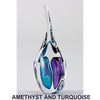 E. 12" H Amethyst and Turquoise Dancing Souls