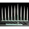 Cantilever Menorah shown in blue green