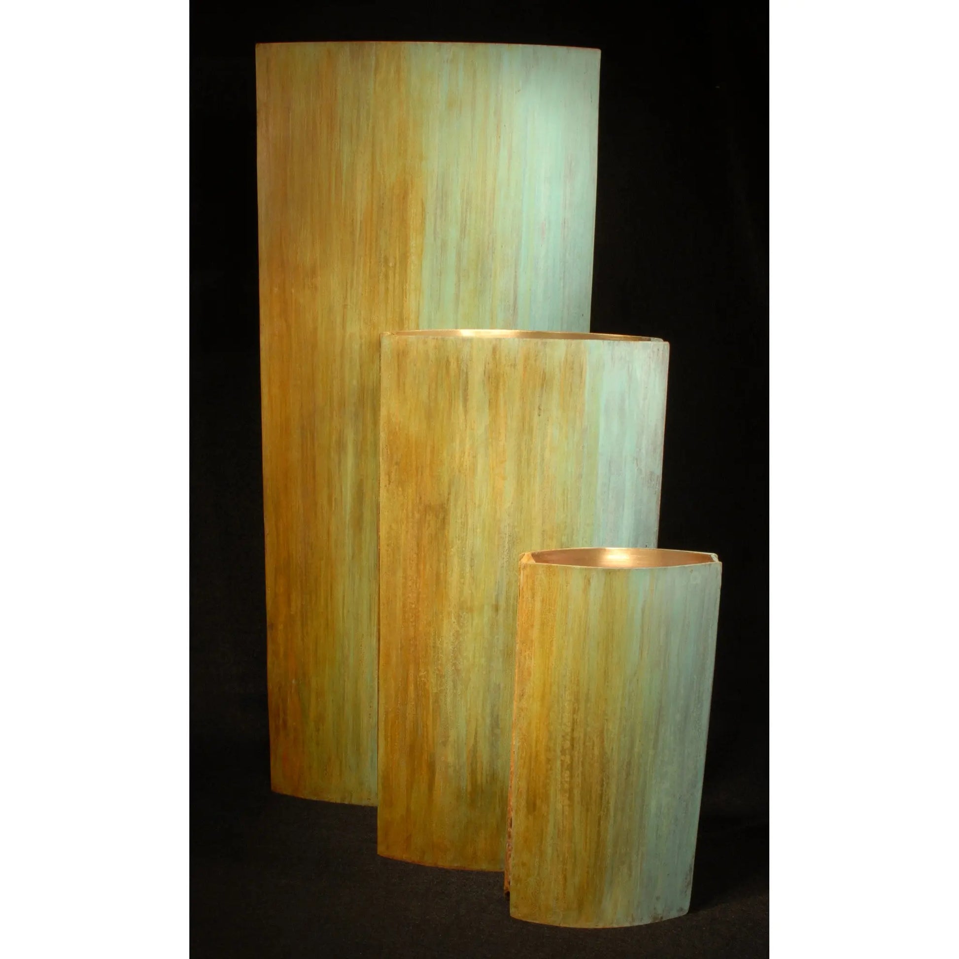 Slab Tri Color Vases