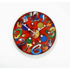 David Scherer Mini Disk Red Wall Clock Artistic Artisan Crafted Designer Clocks.