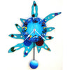 David Scherer Pendulum Wall Clock Modern Flower Aqua Artistic Artisan Designer Handmade Clocks