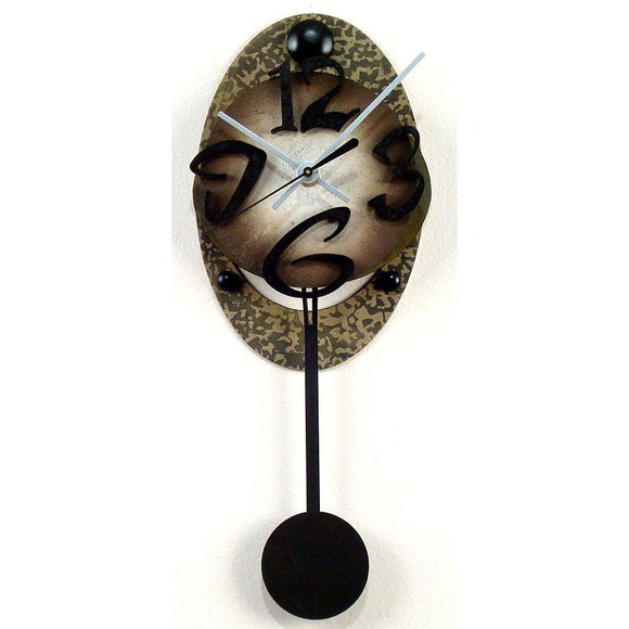 David Scherer Pendulum Wall Clock Oval 5 Artistic Artisan Designer Handmade Clocks