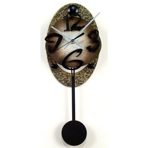 David Scherer Pendulum Wall Clock Oval 5 Artistic Artisan Designer Handmade Clocks