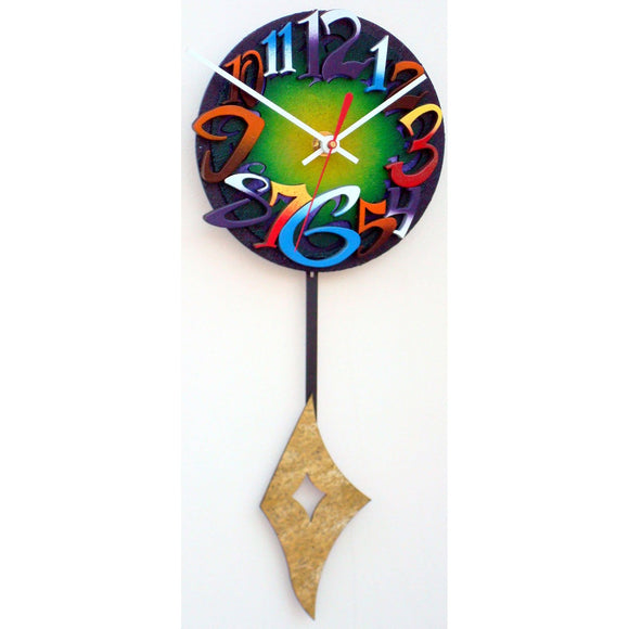 David Scherer Pendulum Wall Clock Time 7 Artistic Artisan Designer Handmade Clocks
