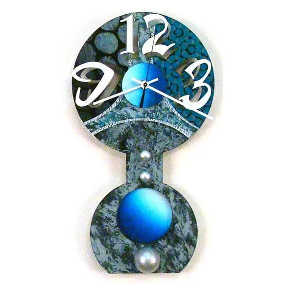 David Scherer Pendulum Wall Clock Zapp Grey Artistic Artisan Designer Handmade Clocks