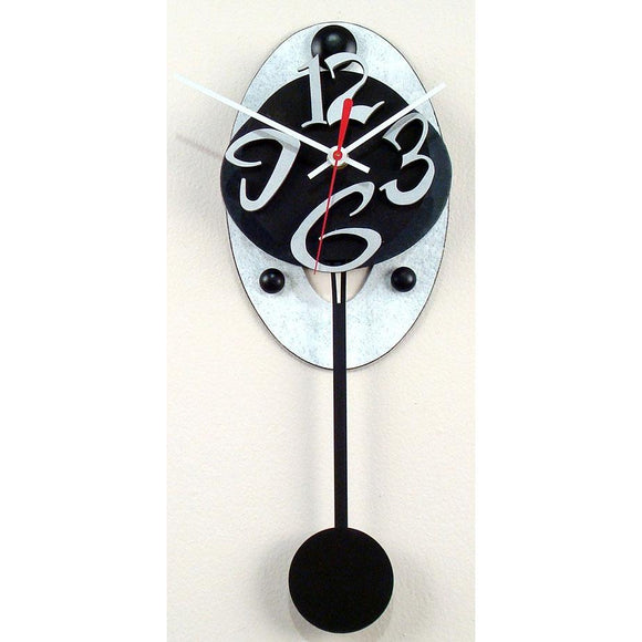 David Scherer Pendulum Wall Oval 1 Artistic Artisan Designer Handmade Clocks