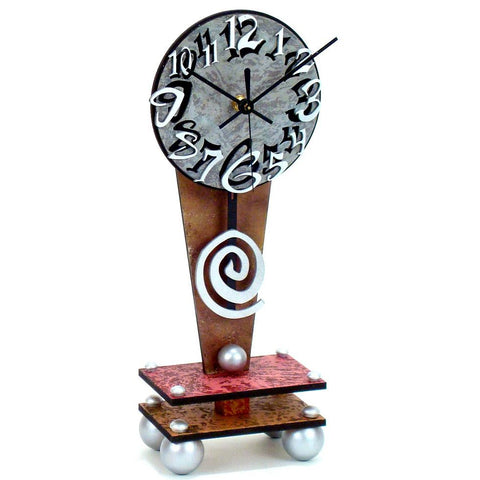David Scherer Table Clock Dial 9 Artistic Artisan Designer Handmade Clocks