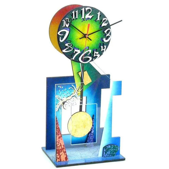 David Scherer Table Clock Ebony 93 Artistic Artisan Designer Handmade Clocks