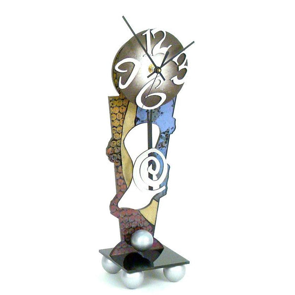 David Scherer Table Clock The Silver Artistic Artisan Designer Handmade Clocks