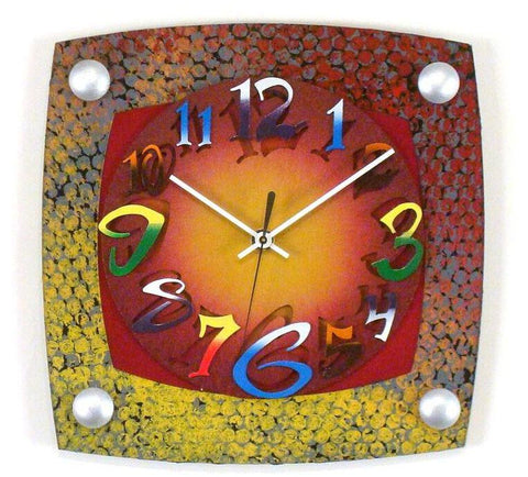 David Scherer Wall Clock Dot TV Artistic Artisan Designer Handmade Clocks