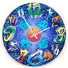 David Scherer Wall Clock Mod Disk Purple Artistic Artisan Designer Handmade Clocks