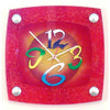 David Scherer Wall Clock TV Red Artistic Artisan Designer Handmade Clocks