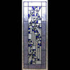 Edel Byrne Lilac Border Geometric Stained Glass Panel, Artistic Artisan Designer Stain Glass Window Panels