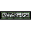 Edel Byrne Sage Border Geometric Stained Glass Panel-1, Artistic Artisan Designer Stain Glass Window Panels