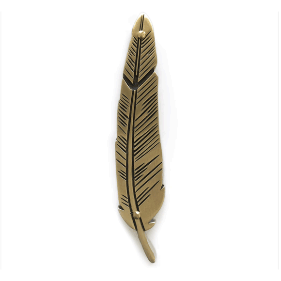 Emily Rosenfeld Judaica Brass Feather Mezuzah Artistic Artisan Designer Judaica