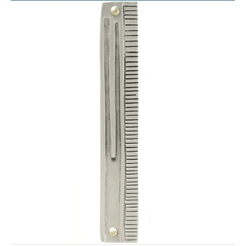 Emily Rosenfeld Judaica Pewter Deco Mezuzah Artistic Artisan Designer Judaica