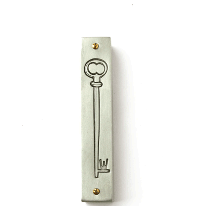 Emily Rosenfeld Judaica Pewter Key Mezuzah Artistic Artisan Designer Judaica