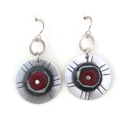 Enamel and Sterling Silver Earrings EE12 by Joanna Craft Jewelry Design Joanna Craft Jewelry
