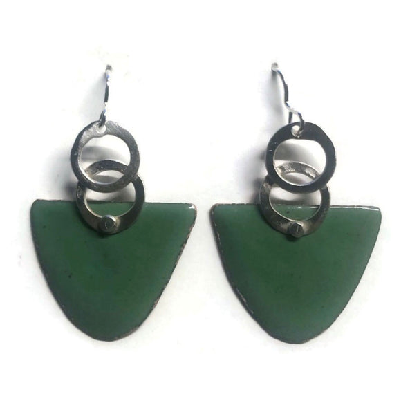 Enamel and Sterling Silver Earrings EE63 by Joanna Craft Jewelry Design Artistic Artisan Designer Jewelry