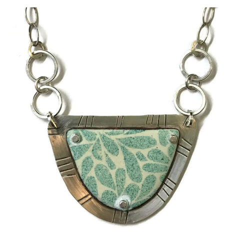 Enamel and Sterling Silver Pendant Necklace EN73 by Joanna Craft Jewelry Design