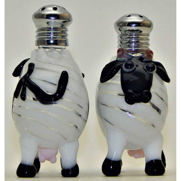 Four Sisters Art Glass Cows Blown Glass Salt and Pepper Shaker 260 Artistic Glass Salt and Pepper Shakers