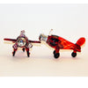 Four Sisters Art Glass Red Airplane 220 Salt and Pepper Shaker Artistic Glass Salt and Pepper Shakers