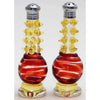 Four Sisters Art Glass Red Salt and Pepper Blown Glass Shaker 204 Artistic Glass Salt and Pepper Shakers
