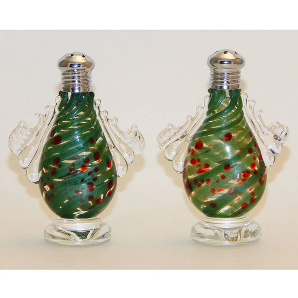 Four Sisters Art Glass Teardrop 226 Salt and Pepper Shaker Artistic Glass Salt and Pepper Shakers