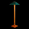 Franz GT Kessler Designs San Francisco Floor Lamp 7000-L4, Cherry, Walnut Floor Lamp, Blue Green Patina Copper Shade, Mission, Arts and Crafts, Artisan Lamps