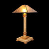 Franz GT Kessler Designs San Jose Table Lamp 8000-L2, Hard Maple, Cherry Table Lamp, Amber Mica Shade, Mission, Arts and Crafts, Artisan Lamps