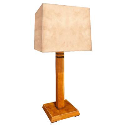 Franz GT Kessler Designs San Rafael Table Lamp in Cherry with Fabric Shade Mission Arts and Crafts Artisan Lamps