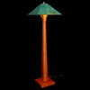 Franz GT Kessler Designs Santa Rosa Floor Lamp 3300-L3, Cherry Floor Lamp, Blue Green Patina Copper Shade, Mission, Arts and Crafts, Artisan Lamps