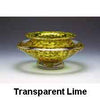 Gartner Blade Ikebana Ikebana Flower Bowl Samples Hand Blown American Art Glass Transparent Lime