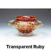 Gartner Blade Ikebana Ikebana Flower Bowl Samples Hand Blown American Art Glass Transparent Ruby