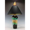 Gartner Blade Opal Tall Table Lamp in Sage Hand Blown American Art Glass Lamps