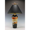 Gartner Blade Opal Tall Table Lamp in Tangerine Hand Blown American Art Glass Lamps