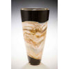 Gartner Blade Strata Cone Vase in Black Hand Blown American Art Glass Vases