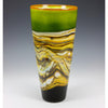 Gartner Blade Strata Cone Vessel in Lime Hand Blown American Art Glass Vases
