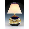 Gartner Blade Strata Flat Table Lamp in Black Hand Blown American Art Glass Lamps