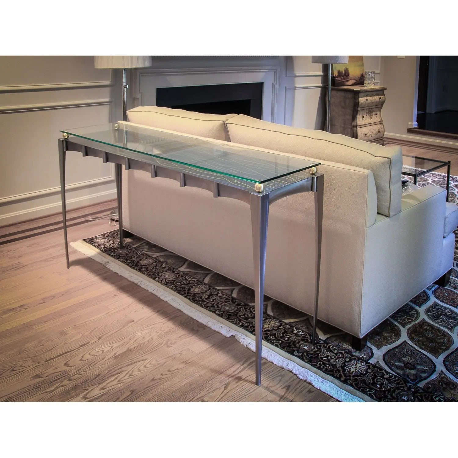 Classic Metal Console Table by Girardini Design
