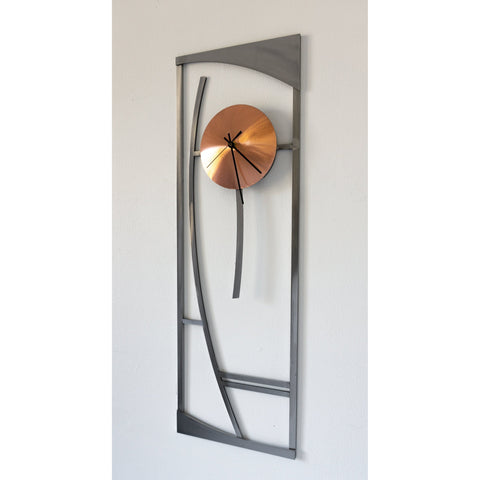 Girardini Design Clocks Cali Wall Clock Artistic Artisan Designer Wall Clocks Steel and Copper