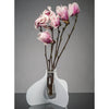 Girardini Design Quad Droplet Vase in Natural Steel Aqua and White Artistic Artisan Designer Vases