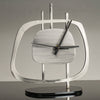 Girardini Design Quasar 1 Clock in Silver with Black Hands Artistic Artisan Designer Clocks