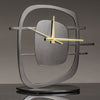 Girardini Design Quasar 2 Clock in Oiled Bronze with Brass Hands Artistic Artisan Designer Clocks