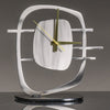 Girardini Design Quasar 2 Clock in Silver with Brass Hands Artistic Artisan Designer Clocks
