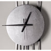 Girardini Design Silver Willow Clock Hangs Horizontally or Vertically Artistic Artisan Designer Wall Clocks