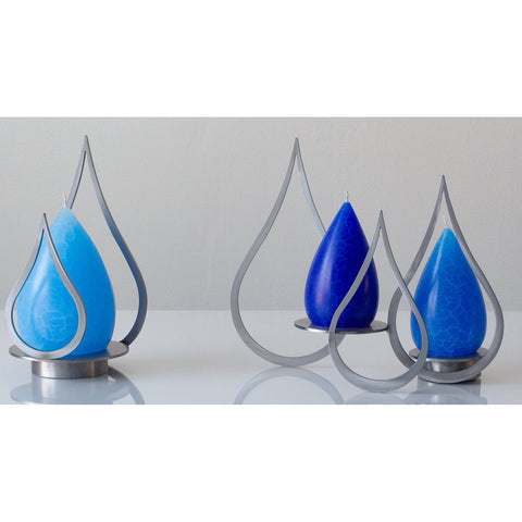 Girardini Design Teardrop Candle Holder Set of Two Artistic Artisan Designer Candle Holders