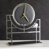 Girardini Design Wright Time Clock in Steel Artistic Artisan Designer Clocks in steel and oiled bronze