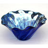 Glass Rocks Dottie Boscamp Clam Bowl Shown In Dark Blue Artisan Handblown Art Glass Bowls